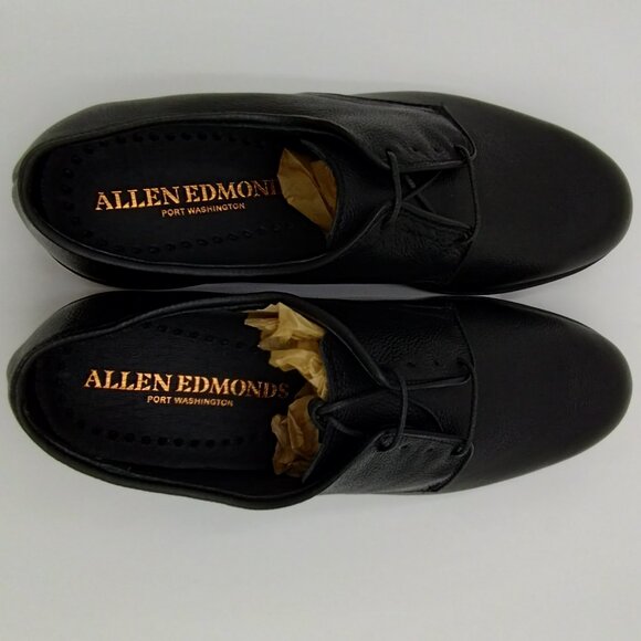 Allen Edmonds Port Washington Nomad Plain Toe Black Shoes Size 10.5 D NWOB main image 5